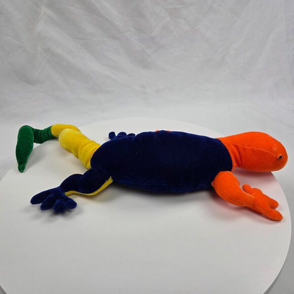 2002 Nanco Lizard Plush Chameleon Neon Multicolor Stuffed Animal Rare 23" - Picture 4 of 6